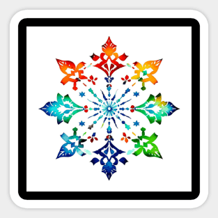 Snowflake Design - Pen & Ink Sticker